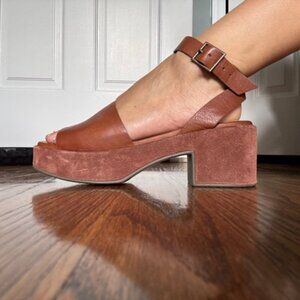 seychelles camel platform sandals